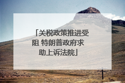 关税政策推进受阻 特朗普政府求助上诉法院