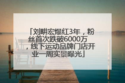 刘畊宏爆红3年，粉丝首次跌破6000万，线下运动品牌门店开业一周实景曝光