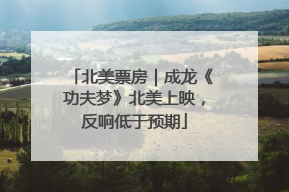 北美票房｜成龙《功夫梦》北美上映，反响低于预期