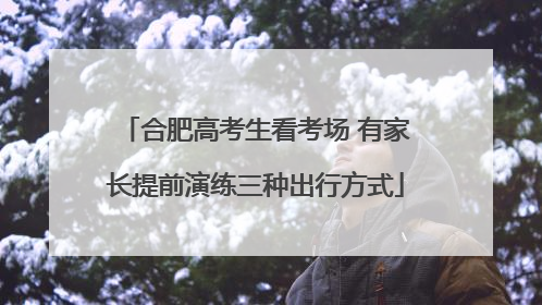 合肥高考生看考场 有家长提前演练三种出行方式