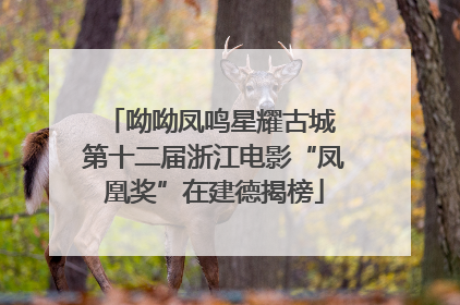呦呦凤鸣星耀古城 第十二届浙江电影“凤凰奖”在建德揭榜