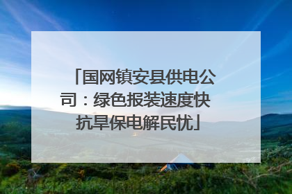 国网镇安县供电公司：绿色报装速度快 抗旱保电解民忧