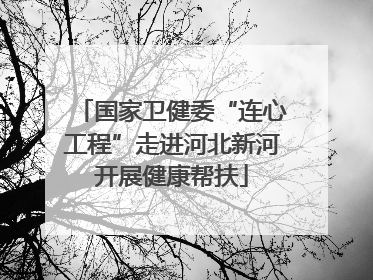 国家卫健委“连心工程”走进河北新河开展健康帮扶