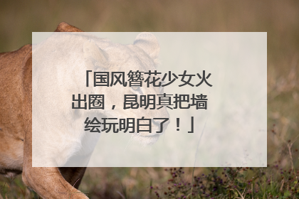 国风簪花少女火出圈，昆明真把墙绘玩明白了！