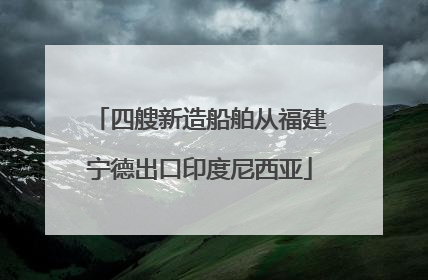 四艘新造船舶从福建宁德出口印度尼西亚