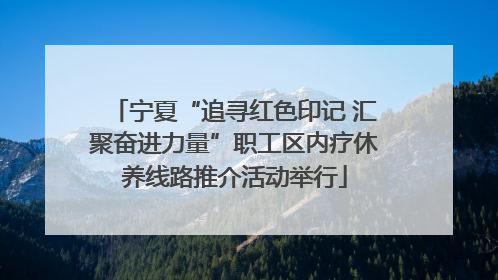 宁夏“追寻红色印记 汇聚奋进力量”职工区内疗休养线路推介活动举行