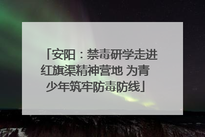 安阳：禁毒研学走进红旗渠精神营地 为青少年筑牢防毒防线