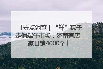壹点调查｜“鲜”粽子走俏端午市场，济南有店家日销4000个