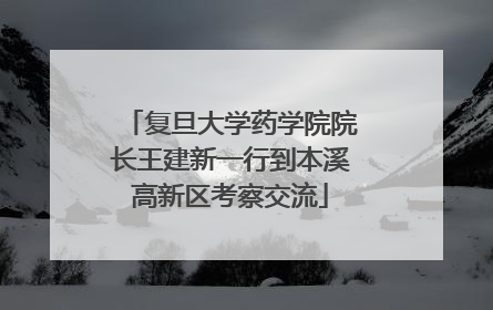 复旦大学药学院院长王建新一行到本溪高新区考察交流