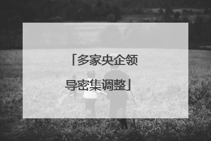 多家央企领导密集调整