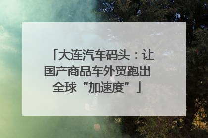 大连汽车码头：让国产商品车外贸跑出全球“加速度”