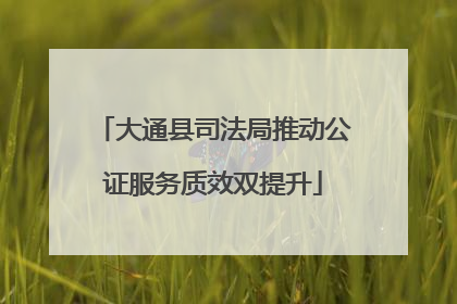大通县司法局推动公证服务质效双提升