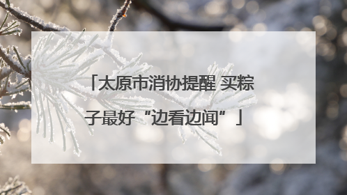 太原市消协提醒 买粽子最好“边看边闻”