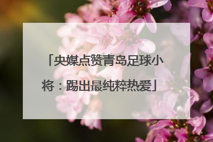 央媒点赞青岛足球小将：踢出最纯粹热爱