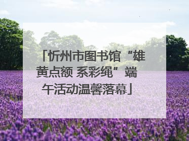 忻州市图书馆“雄黄点额 系彩绳”端午活动温馨落幕