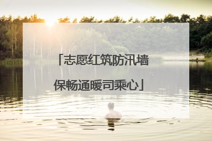 志愿红筑防汛墙 保畅通暖司乘心
