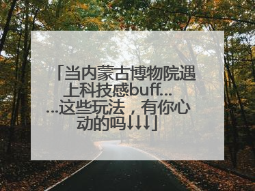 当内蒙古博物院遇上科技感buff……这些玩法，有你心动的吗↓↓↓