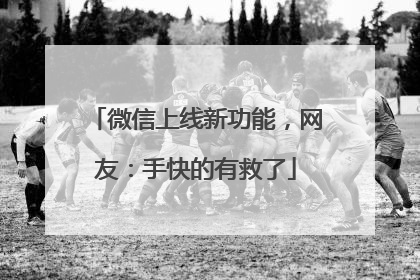 微信上线新功能，网友：手快的有救了