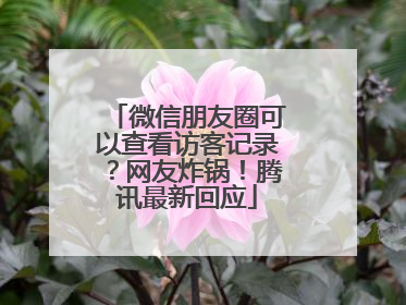 微信朋友圈可以查看访客记录？网友炸锅！腾讯最新回应