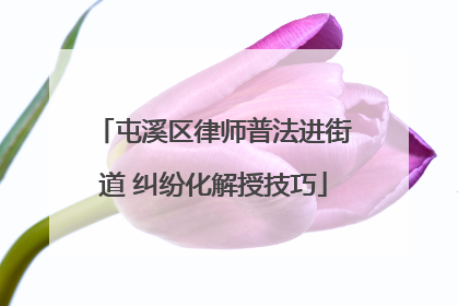 屯溪区律师普法进街道 纠纷化解授技巧