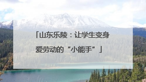 山东乐陵：让学生变身爱劳动的“小能手”