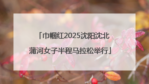 巾帼红2025沈阳沈北蒲河女子半程马拉松举行