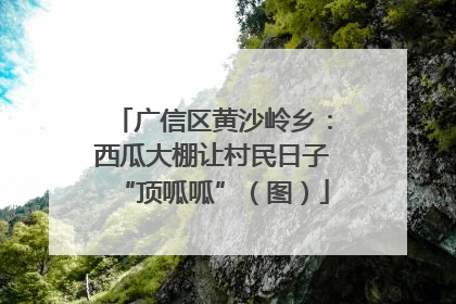 广信区黄沙岭乡：西瓜大棚让村民日子“顶呱呱”（图）