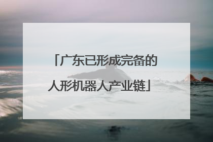 广东已形成完备的人形机器人产业链