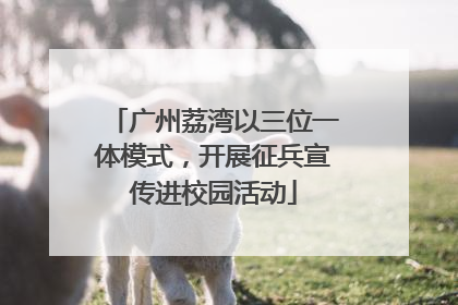 广州荔湾以三位一体模式，开展征兵宣传进校园活动