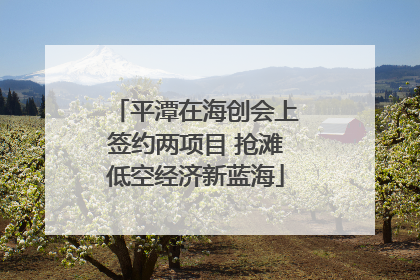 平潭在海创会上签约两项目 抢滩低空经济新蓝海