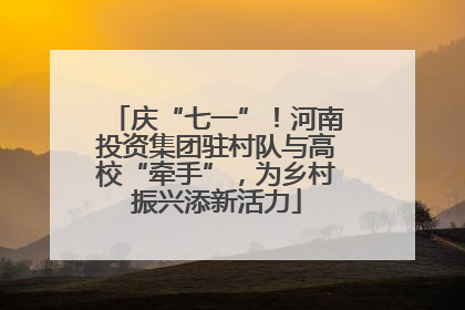 庆“七一”！河南投资集团驻村队与高校“牵手”，为乡村振兴添新活力