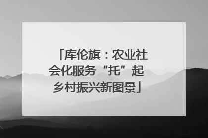 库伦旗：农业社会化服务“托”起乡村振兴新图景