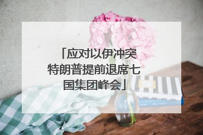 应对以伊冲突 特朗普提前退席七国集团峰会