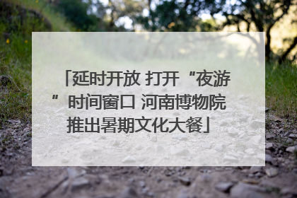 延时开放 打开“夜游”时间窗口 河南博物院推出暑期文化大餐
