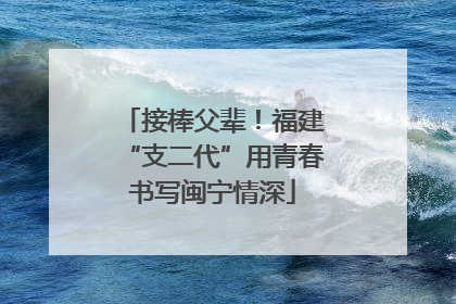 接棒父辈！福建“支二代”用青春书写闽宁情深