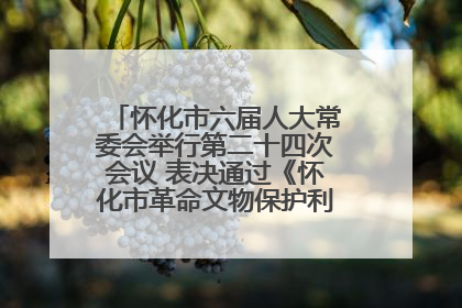 怀化市六届人大常委会举行第二十四次会议 表决通过《怀化市革命文物保护利用若干规定》