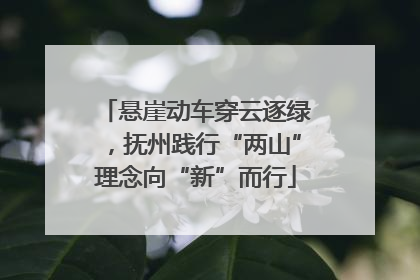 悬崖动车穿云逐绿，抚州践行“两山”理念向“新”而行