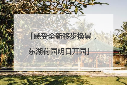 感受全新移步换景，东湖荷园明日开园