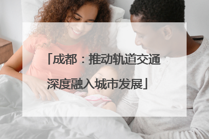 成都：推动轨道交通深度融入城市发展
