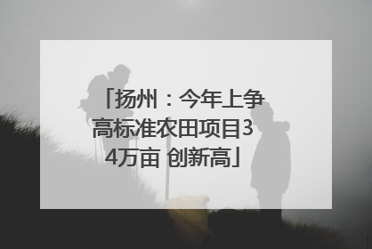 扬州：今年上争高标准农田项目34万亩 创新高