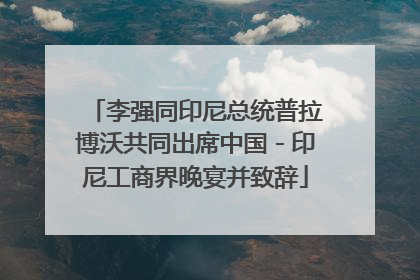 李强同印尼总统普拉博沃共同出席中国－印尼工商界晚宴并致辞