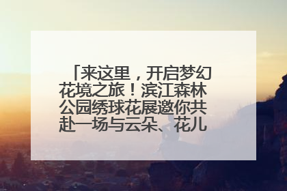 来这里，开启梦幻花境之旅！滨江森林公园绣球花展邀你共赴一场与云朵、花儿的浪漫之约