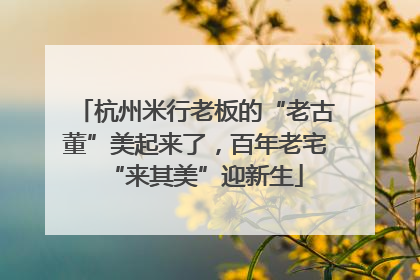 杭州米行老板的“老古董”美起来了，百年老宅“来其美”迎新生