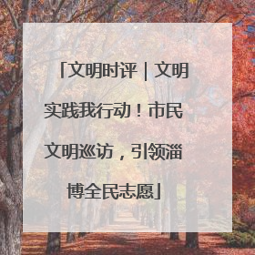 文明时评｜文明实践我行动！市民文明巡访，引领淄博全民志愿