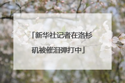 新华社记者在洛杉矶被催泪弹打中