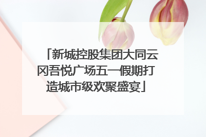 新城控股集团大同云冈吾悦广场五一假期打造城市级欢聚盛宴