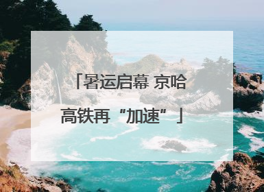 暑运启幕 京哈高铁再“加速”