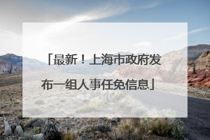 最新！上海市政府发布一组人事任免信息