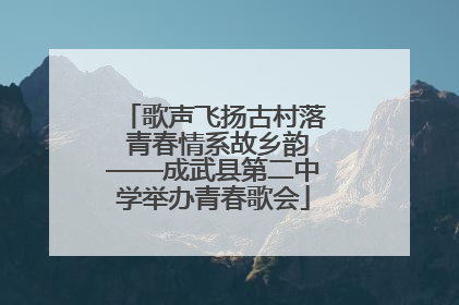 歌声飞扬古村落 青春情系故乡韵——成武县第二中学举办青春歌会