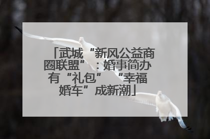 武城“新风公益商圈联盟”：婚事简办有“礼包” “幸福婚车”成新潮